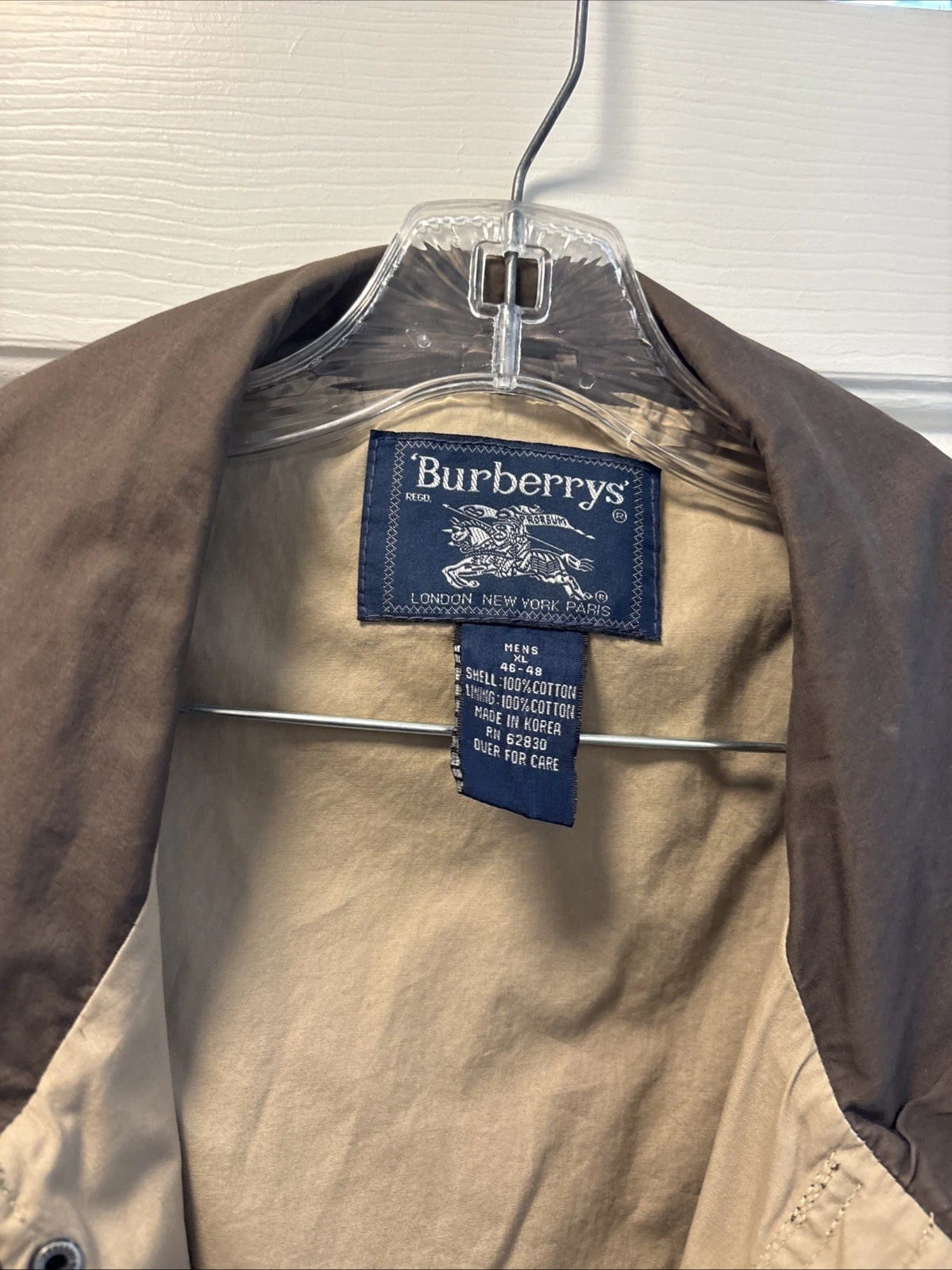 Vintage Men’s Burberry Jacket, Brown Shell Tan Interior Drawstring Waste Size XL image 1