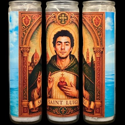 Saint Luigi Prayer Candle / Pillar / jar / glass / Candlelight Vigil / Protest