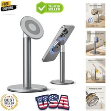 Magnetic Full Aluminum Cell Phone Stand for MagSafe with Metal Ring, 360 Rota...