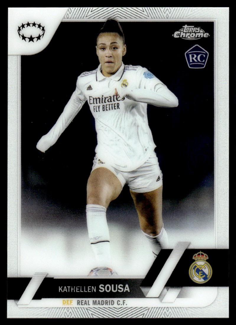 2022 Topps Chrome UEFA Women's Champions League #53 Kathellen Sousa Rookie Real