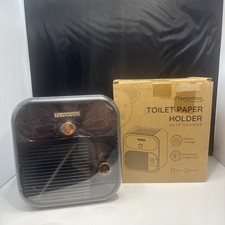 Modern Style Toilet Paper Holder, Wall Mount Bathroom Tissue Box With Shelf