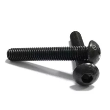 100pcs M3 Black Alloy Steel Allen Hex Socket Button Head Screw Bolt Grade 10.9