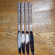 4 ANTIQUE VINTAGE COLLECTIBLE KNIVES 9" SILVER PLATE -