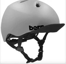 NIB Kids Bern Nino DVRT Matte Grey XS/S Adjustable Fit Bike Helmet Flip Visor