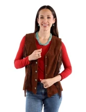 Scully Western Vest Womens Bohemian Fringe Snap Front F0_L1126