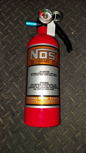 Fire Red Nitrous Bottle NEW Fire Extinguisher N O S DECAL NX ZEX Rat Hot Rod - Bild 3 von 6