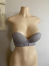 O2 Strapless Push-Up Front Buckle Lift Comfort Support Bra Gray 36/80 93-97 36B
