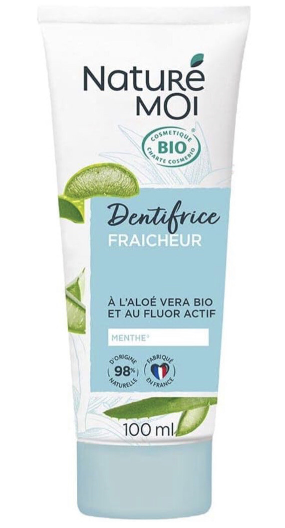 Dentifrice BIO Nature Moi anti mauvaise haleine menthe et aloé vera lot de 3x100ml