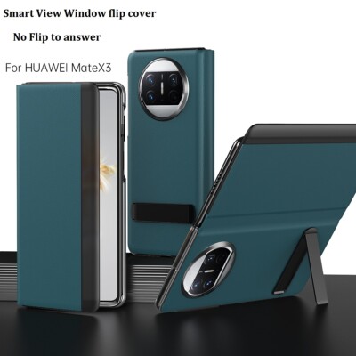 Luxury Smart View Preminum leather Flip Cover stand Case For Huawei Mate X5 X3