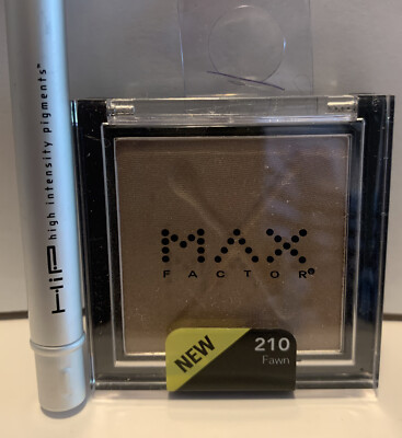 MAX FACTOR EYE SHADOW #210 FAWN WET OR DRY RETIRED With Application Brush . New