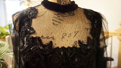 Zara Black Velvet Lace Mini Dress Size Large! Rare! | eBay Zara Black Velvet Lace Mini Dress Size Large! Rare! | eBay