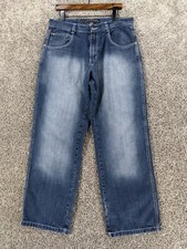 Southpole Jeans Adult 34x32 Blue Denim Baggy Wide Leg Skater Y2K Dark Wash Mens