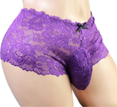 SISSY POUCH PANTIES underwear men's sexy lace pink bikini thong  Sz   S-5XL D1