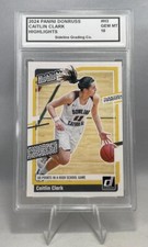 Caitlin Clark Graded Gem Mint 10 2024 Panini Donruss #H3 60 point HS Game