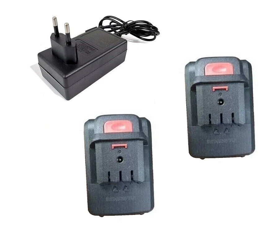 Kit 2 Batteria 26V + Caricabatterie per Mini Sega Elettrica Motosega Caricare