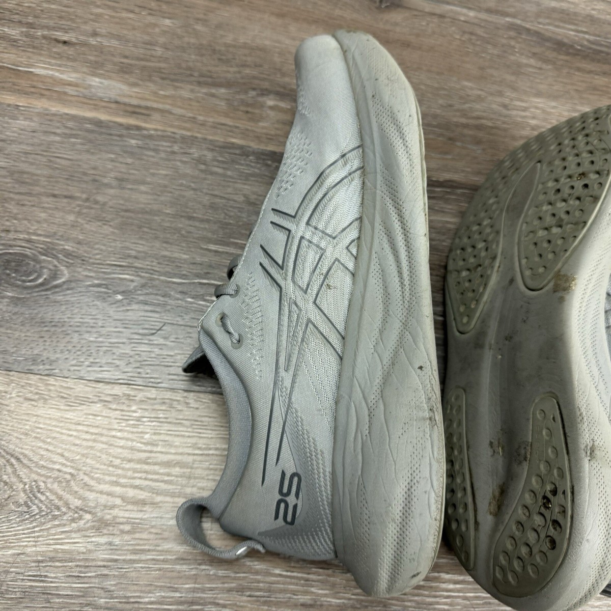 ASICS Gel-Nimbus 25 Mens 10 Running Shoes Sheet Rock Carrier Grey 11B547-020 ASICS GEL-NIMBUS 25 Running Shoes Sneaker Sheet Rock Carrier  main image 2