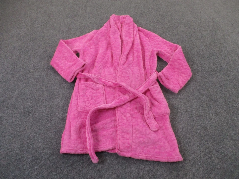 Roupão Juicy Couture Feminino P M Rosa Estampa de Chita Roupa de Dormir de Lã Logotipo Preppy Y2K - Imagem 2 de 4