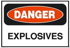Danger Explosives OSHA Safety Sign Sticker D198