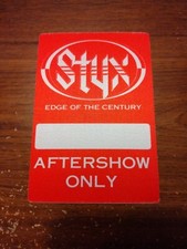 Styx Tour Backstage Pass!