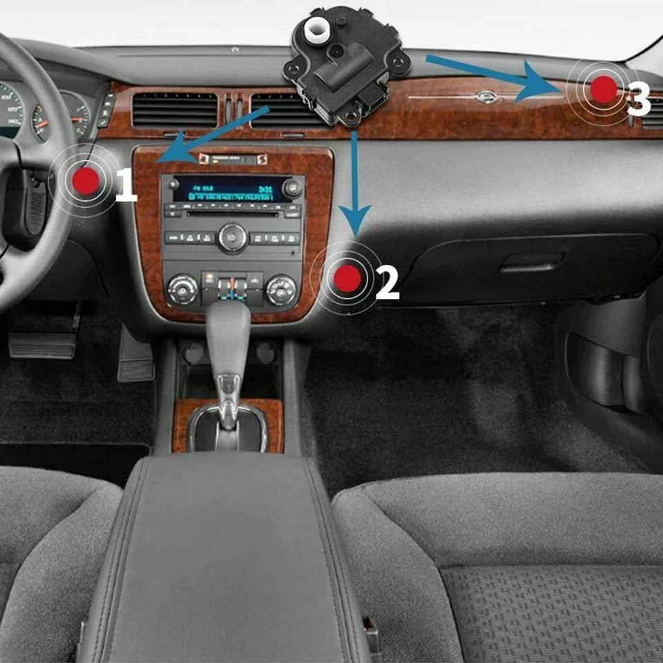 Actuador de puerta de mezcla de aire acondicionado para Chevrolet Impala HVAC 2004-2016 10356910 Foto 2 de 4