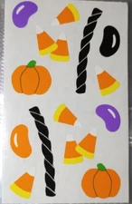 Vtg Mrs Grossman's Halloween Candy Corn Pumpkin Jelly Bean Licorice Stickers '94