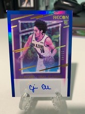 2020-21 Panini Recon CJ Elleby RC Rookie Red Parallel AUTO #’d /49 Portland
