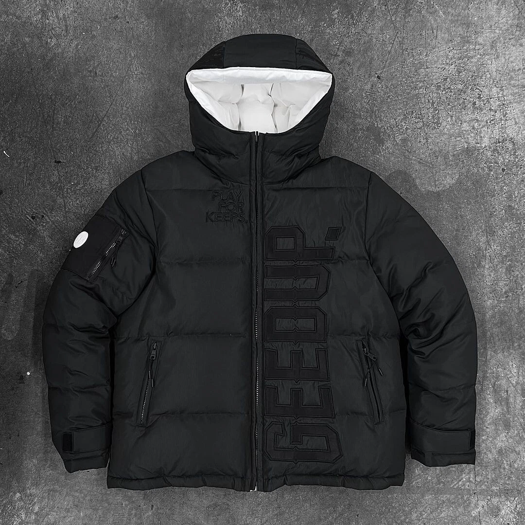 GEEDUP CORE LOGO REVERSIBLE PUFFER JACKET BLACK/WHITE (WINTER INJ.1/23) |  eBay