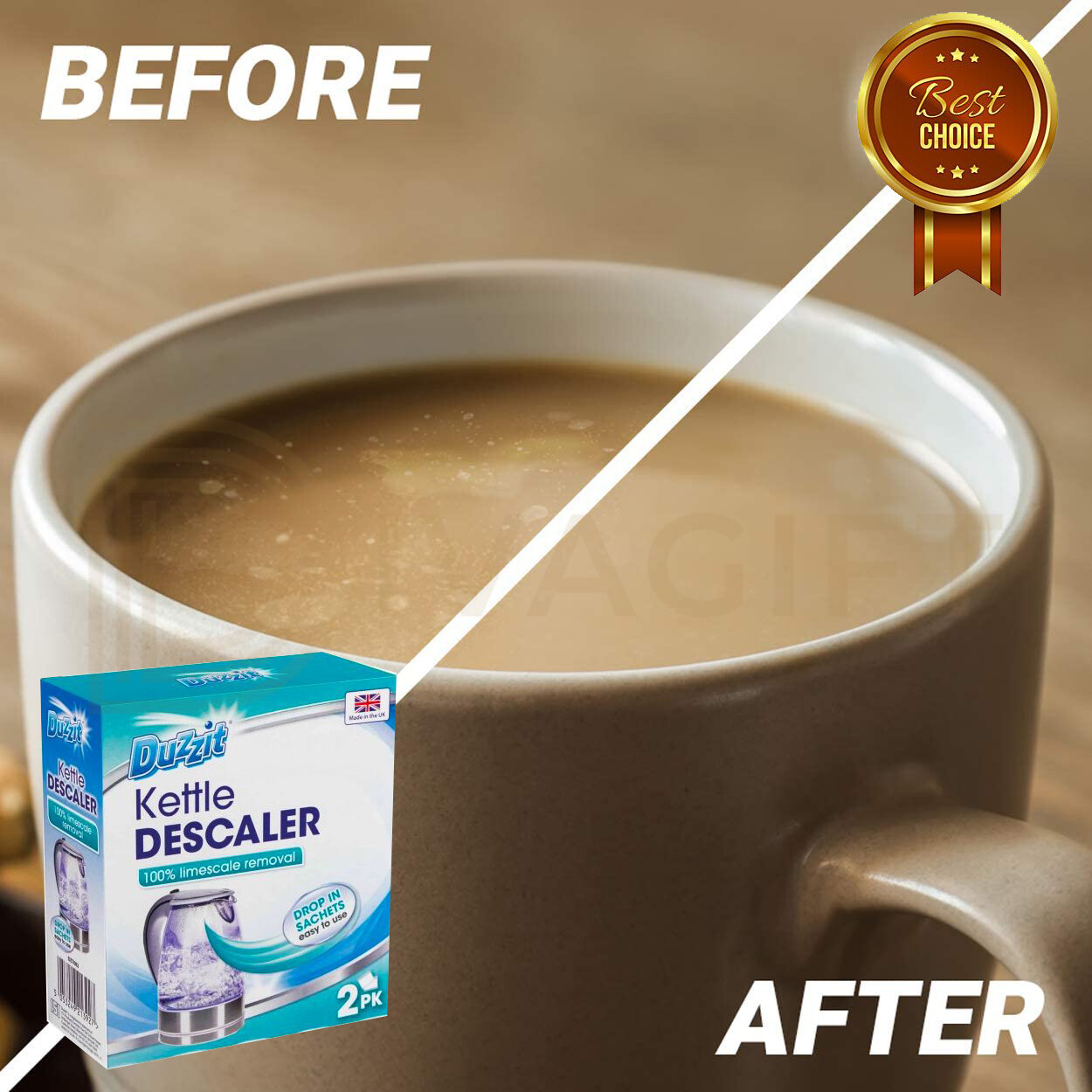 MULTI PURPOSE KETTLE DESCALER FOR COFFEE IRON LIMESCALE REMOVER