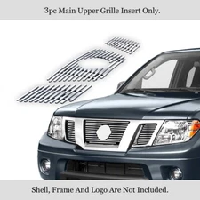 Fits 2005-2007 Nissan Frontier/Pathfinder Main Stainless Chrome Billet Grill