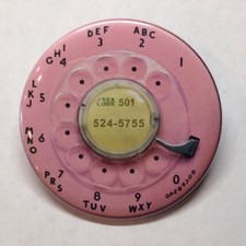 Telephone Dial Pink Vintage Style Fridge Magnet BUY 3 GET 4 FREE (ADD 7 TO CART)