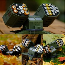 Rotatable anti-aircraft missile shape Multi Slots AA AAA Batteries Container