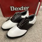 Dexter Golf Wellesley Shoes Metal Golf Spikes Men's 8M White Black New W Defects