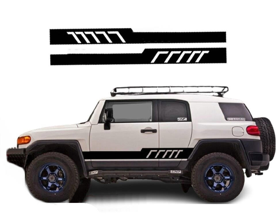 Fit For Toyota FJ Cruiser Car Sticker Racing Stripe Graphics Side