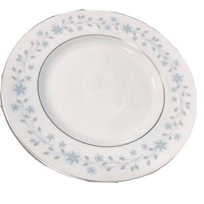 Royal Doulton Chalet Bone China Set Of 4 Dinner Plates Blue Flowers 10 5/8  VTG