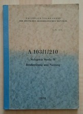 NVA Vorschrift A103/1/210 Sichtger&auml;t Strela- W Beschreibung und Nutzung 1974