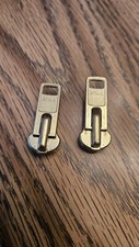 Qty 2 YKK Brass 10u Heavy Duty Slider for Metal Zipper NEW,