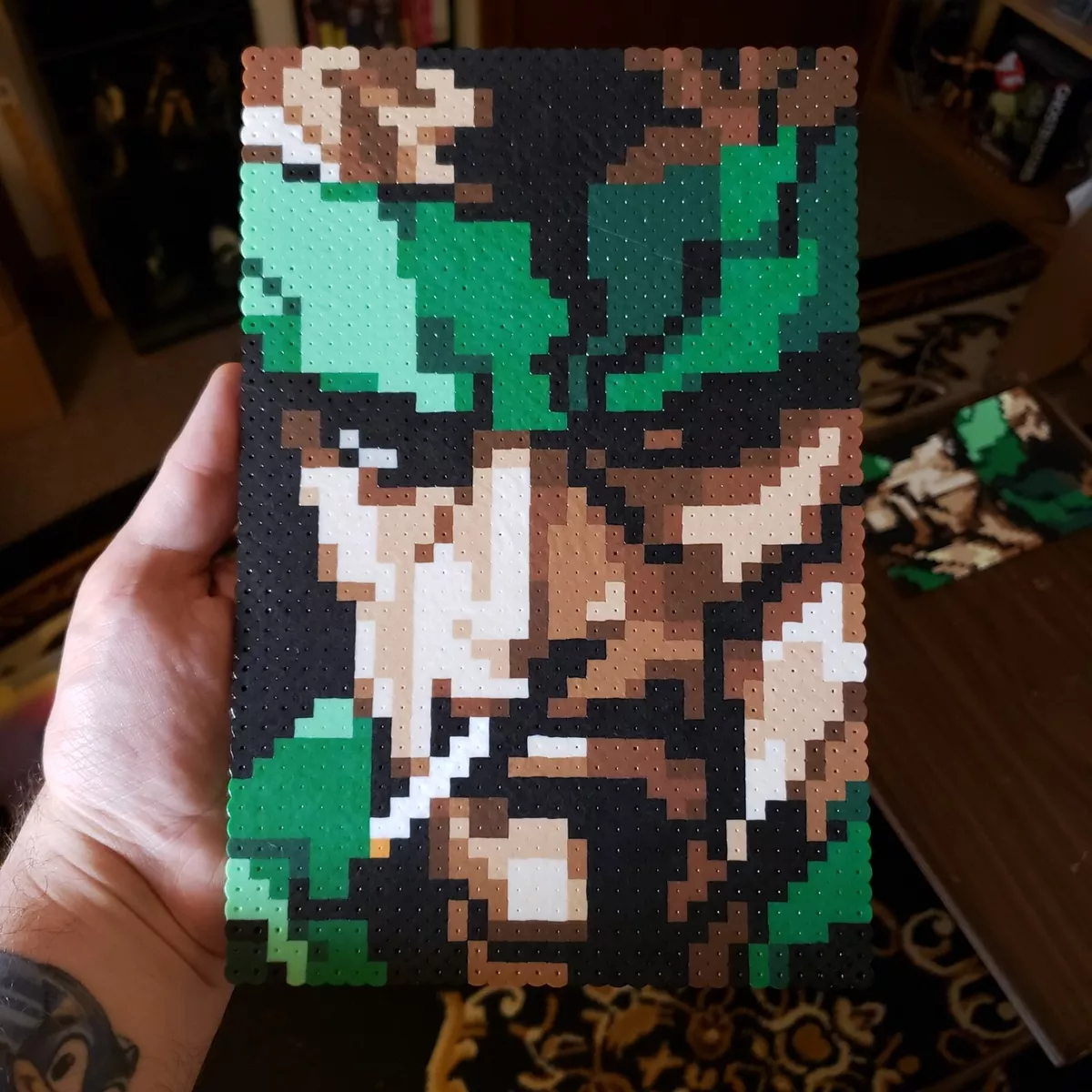 Creeper Face Perler Bead Pattern, Bead Sprites