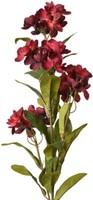 Clayre & Eef 6PL0343R Deko Zweig Mit Blumen Rot GrüN 18X10X70 Cm