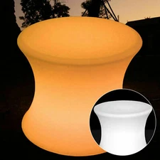 16" Color-Changing Lighting Chair Rechargeable LED Light Up Stool Cube 16 RGB