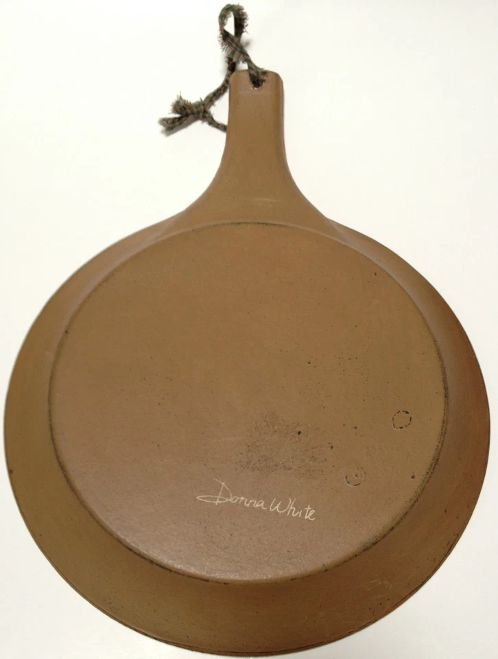 Decoración de pared de cocina para el hogar de campo Love sartén de madera con forma de corazón arte popular madera Foto 2 de 2