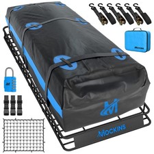 Mockins 84x39x6 Extendable Roof Rack Cargo Carrier Set With 35 Cu Ft. Bag Mockins 84x39x6 Extendable Roof Rack Cargo Carrier Set With 35 Cu Ft. Bag