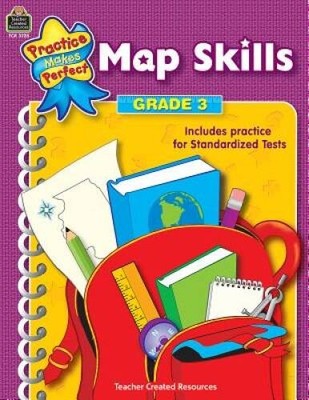 Map Skills, Grade 3 (Practice Makes Perfect Series) - Paperback - GOOD