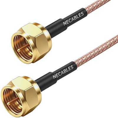 10 Inch Short Coaxial Cable Flexible Coax Cord RG179 75 Ohm Gold F-Type Male to