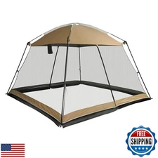 Superrella Screen House 10x10 Ft Square Camping Canopy Tent Sun Shade Gazebo 