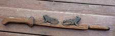 VINTAGE RARE JOHN & EVELYN SWENSON DOUBLE FROGS ICE FISHING JIG STICK FISH DECOY