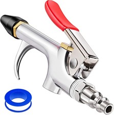Air Blow Gun 2 Way Nozzle 1/4in Quick Fitting Compressor Cleaner Tool
