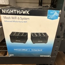 NETGEAR Nighthawk MK62 Mesh WiFi 6 System AX1800 Router 2-Pack Black