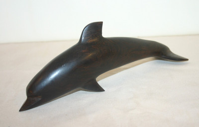 A 10'' Hardwood Carved Dolphin B-260