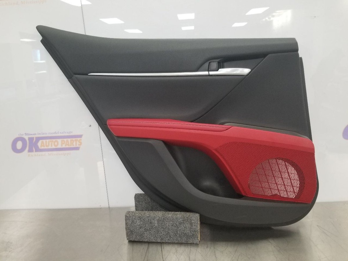 23 2023 TOYOTA CAMRY XSE REAR DOOR TRIM PANEL RED LEATHER LEFT