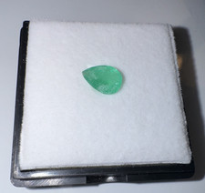 Natural Green Emerald Pear Cut Loose Gemstone...